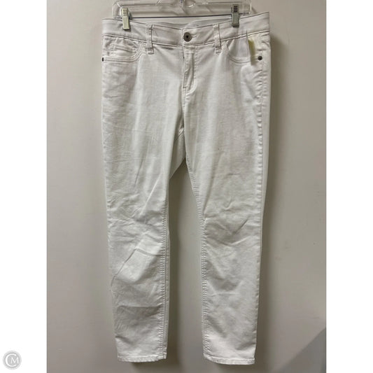 Jeans Skinny By Liz Claiborne In White Denim, Size: 10