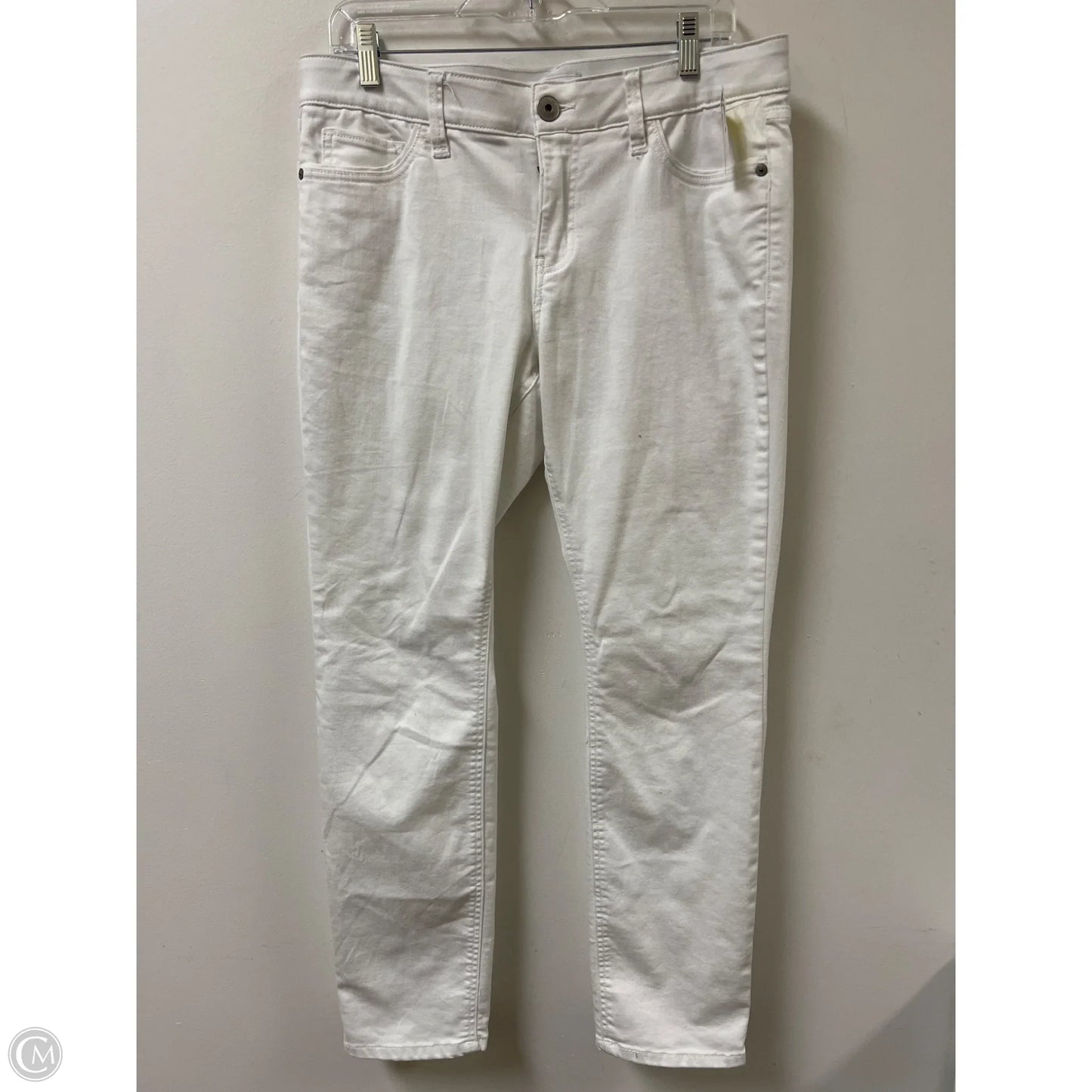 Jeans Skinny By Liz Claiborne In White Denim, Size: 10
