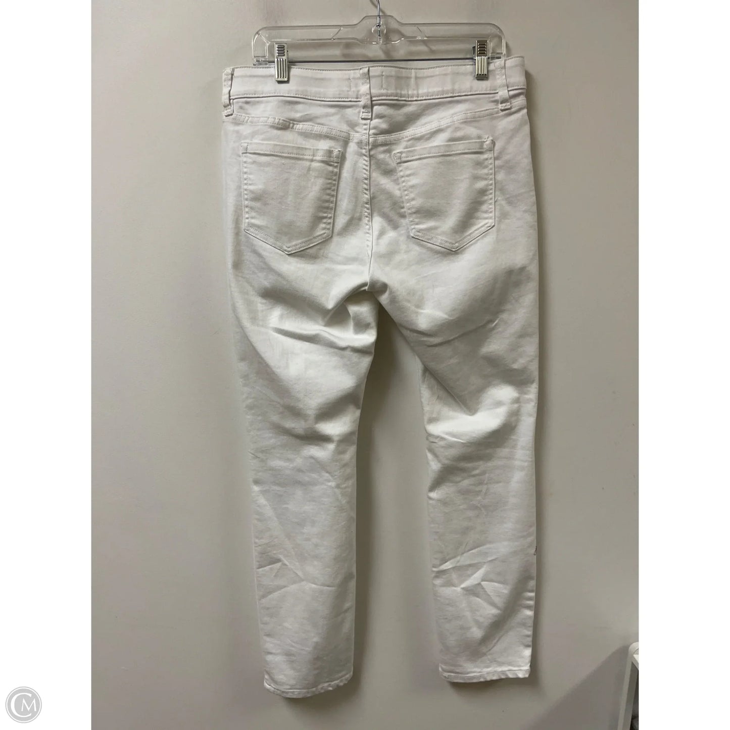 Jeans Skinny By Liz Claiborne In White Denim, Size: 10