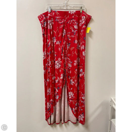 Skirt Maxi By Torrid In Red, Size: 22
