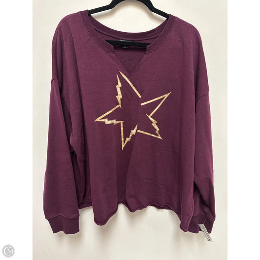 Sweatshirt Crewneck By Torrid In Purple, Size: 3x