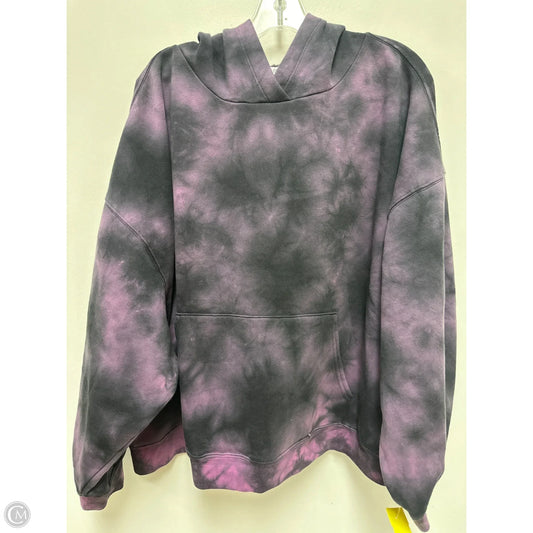 Athletic Sweatshirt Hoodie By Dsg Outerwear In Black & Purple, Size: 2x