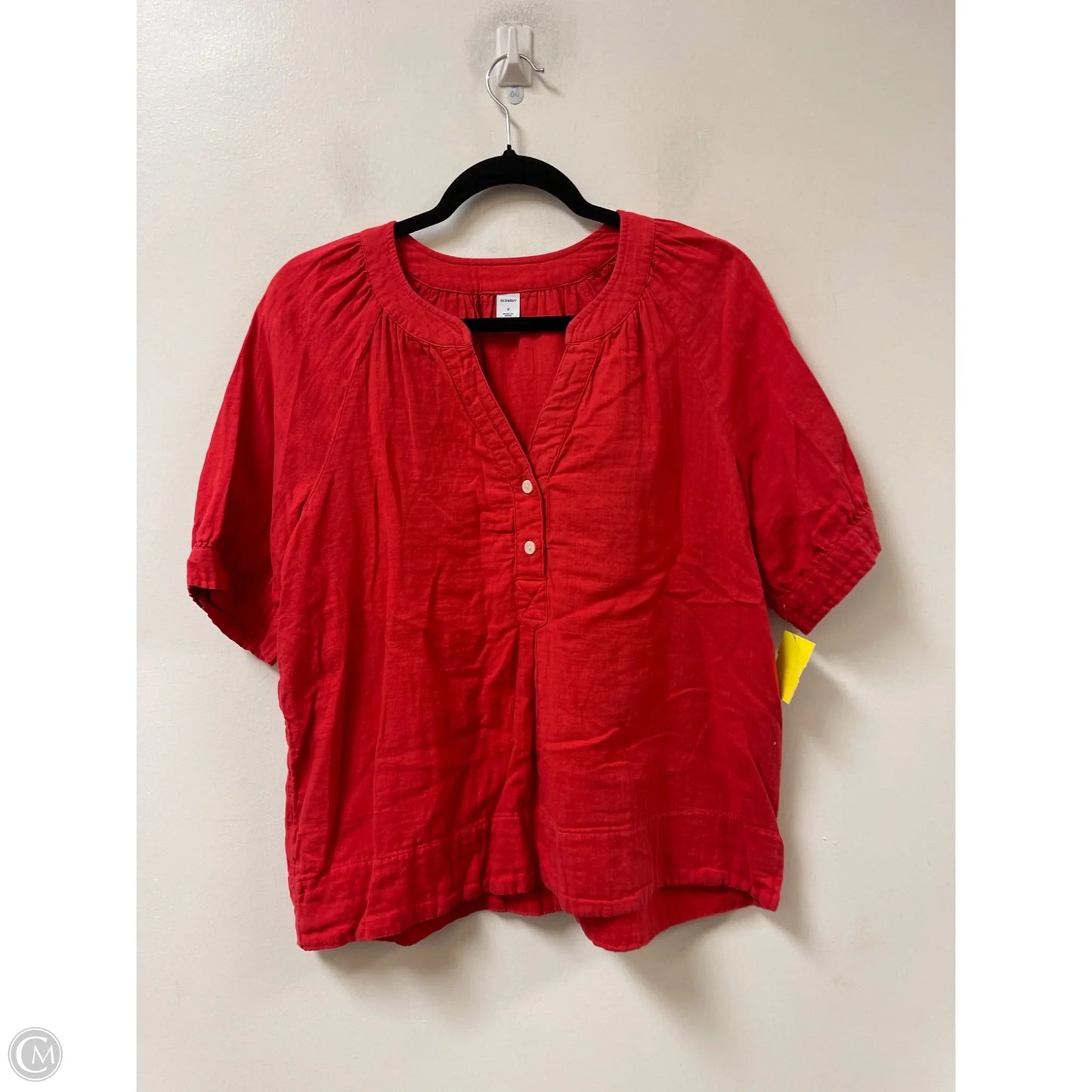 Top Short Sleeve By Old Navy In Red, Size: S