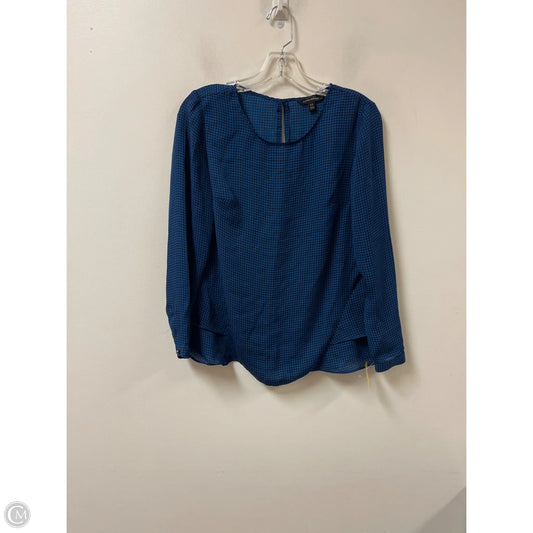 Top Long Sleeve By Banana Republic In Black & Blue, Size: Xs