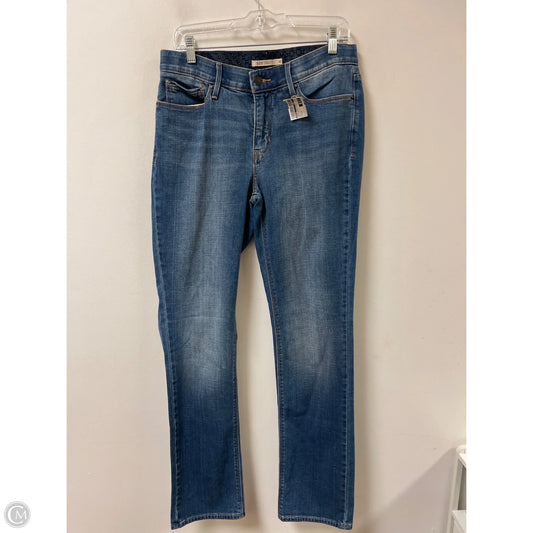 Jeans Straight By Levis In Blue Denim, Size: 10