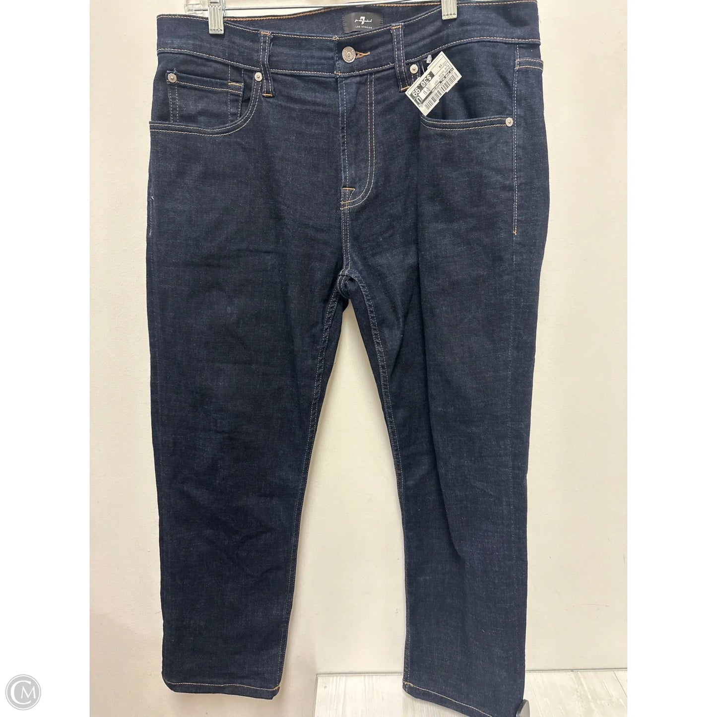 Jeans Boot Cut By 7 For All Mankind In Blue Denim, Size: 14