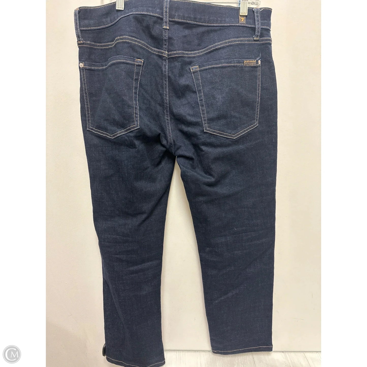 Jeans Boot Cut By 7 For All Mankind In Blue Denim, Size: 14