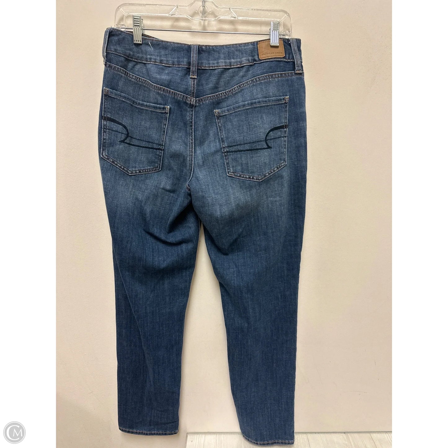 Jeans Skinny By American Eagle In Blue Denim, Size: 8
