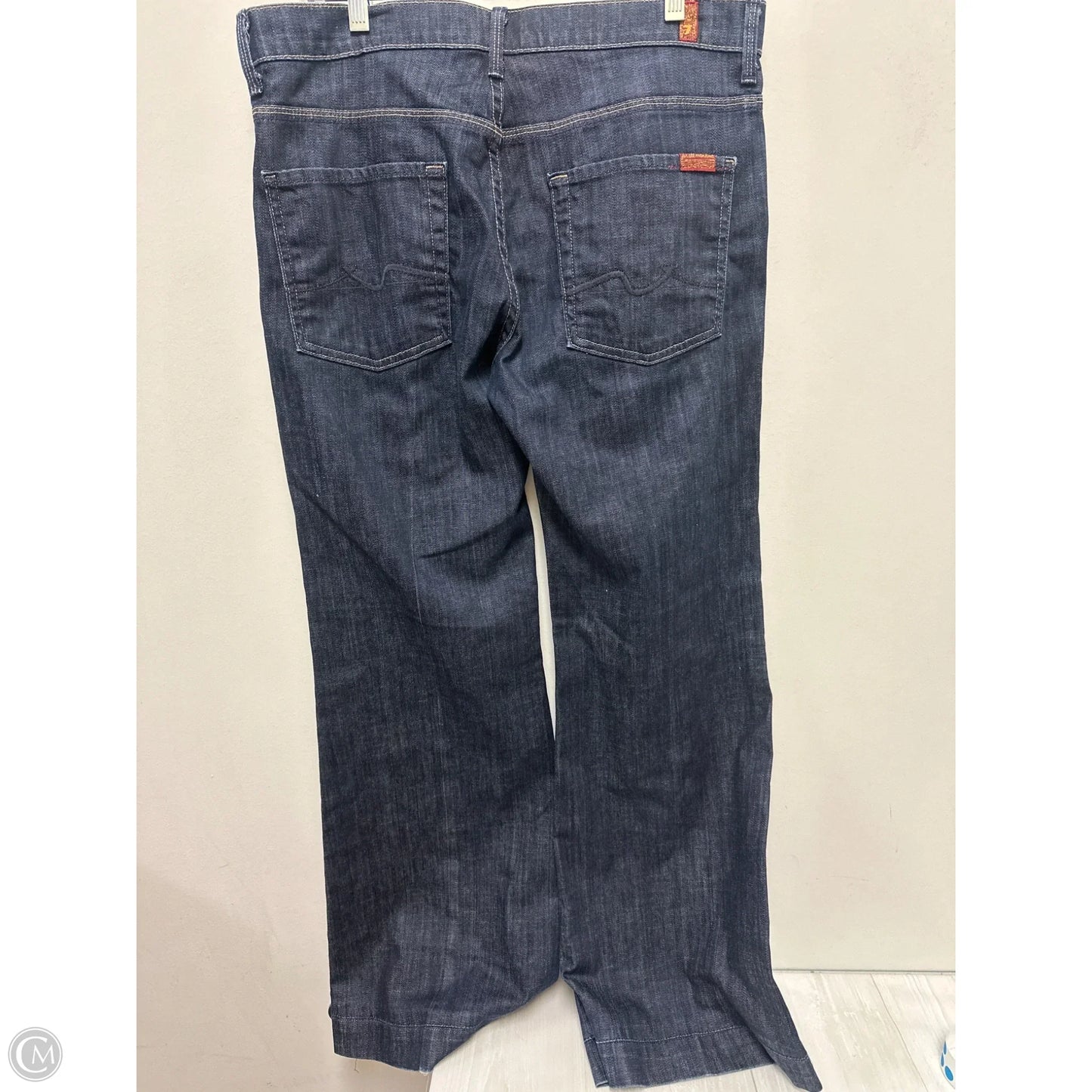 Jeans Straight By 7 For All Mankind In Blue Denim, Size: 12