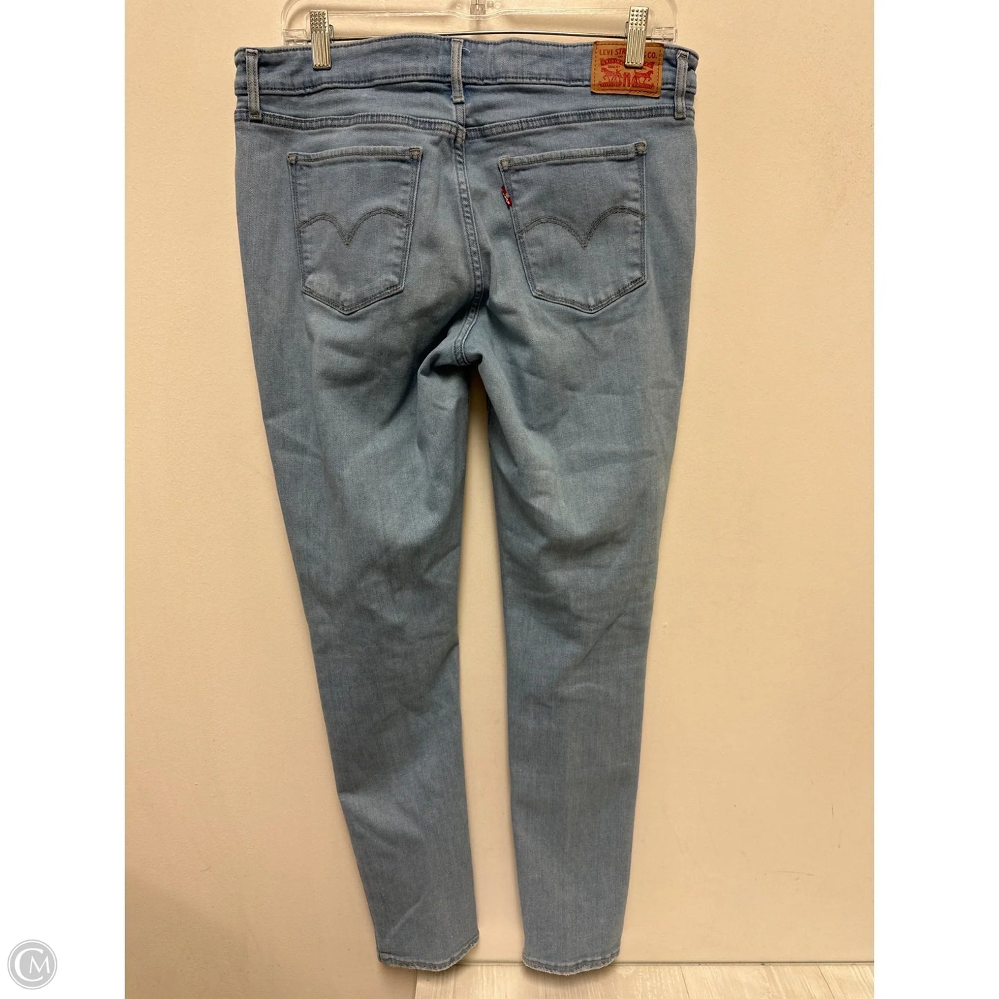 Jeans Skinny By Levis In Blue Denim, Size: 12
