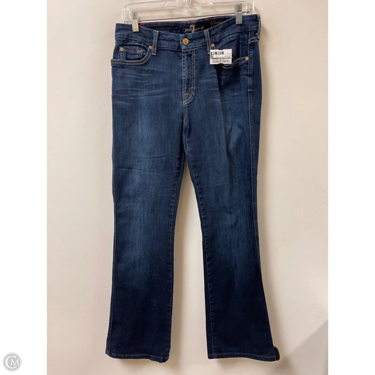 Jeans Boot Cut By 7 For All Mankind In Blue Denim, Size: 12