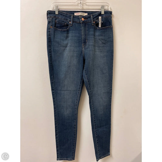 Jeans Skinny By Levis In Blue Denim, Size: 10