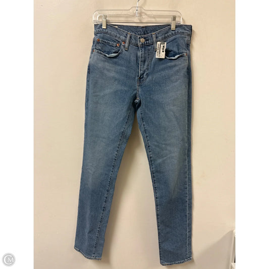 Jeans Straight By Levis In Blue Denim, Size: 12