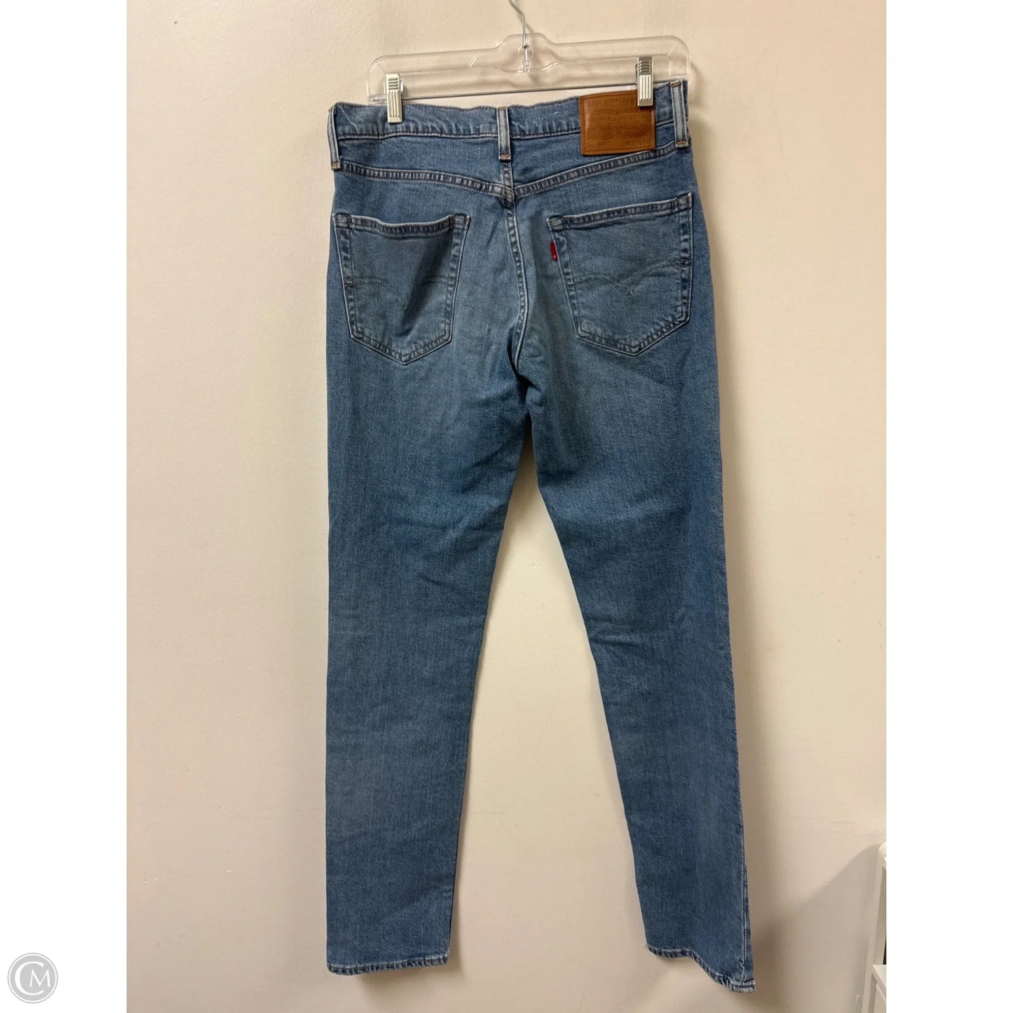 Jeans Straight By Levis In Blue Denim, Size: 12