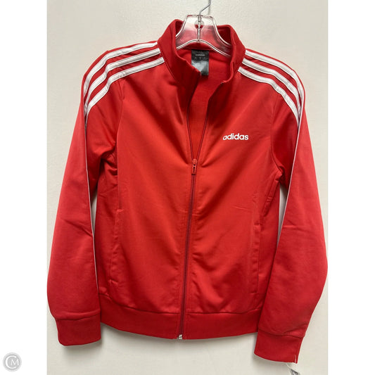 Athletic Jacket By Adidas In Red, Size: Xs