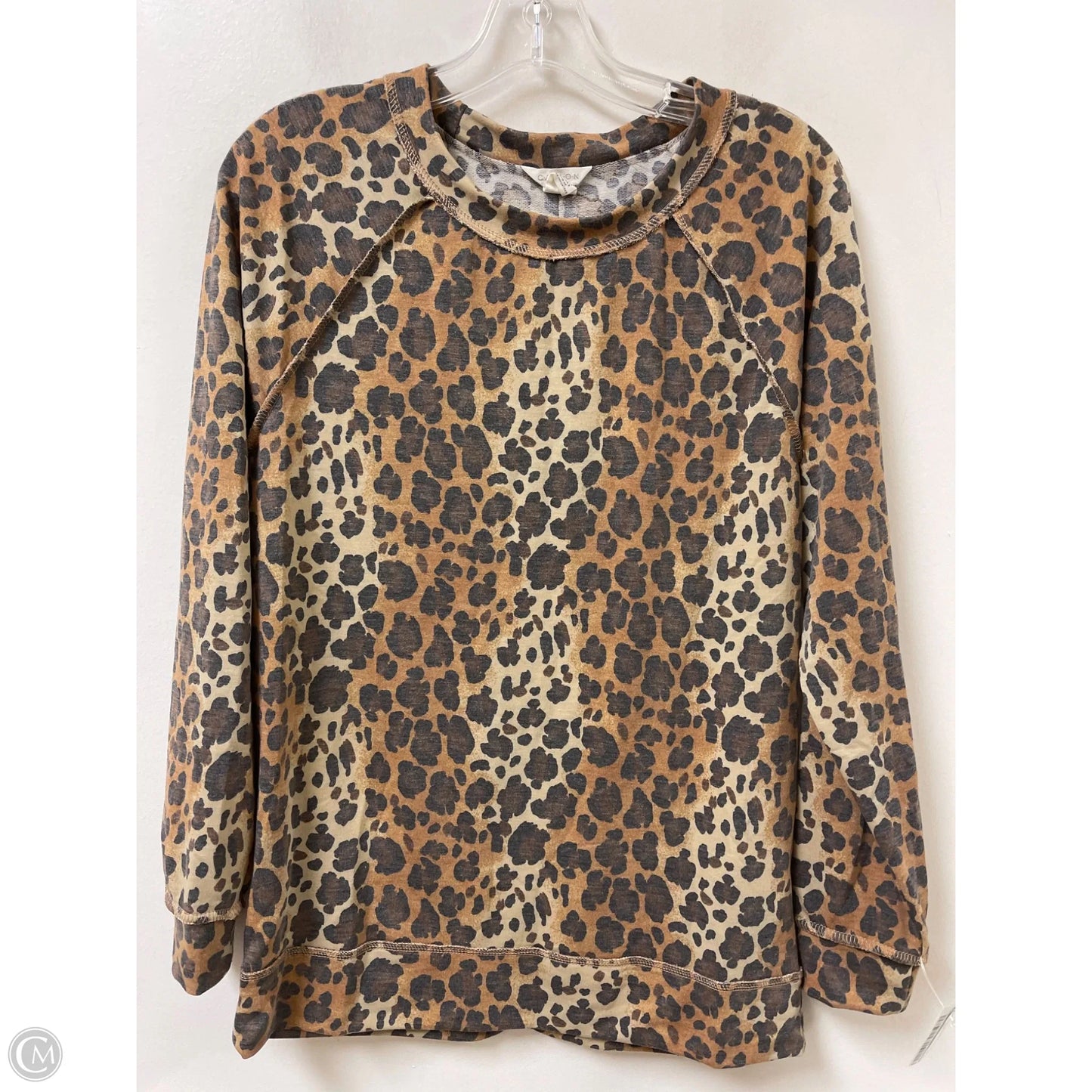 Top Long Sleeve By Caslon In Animal Print, Size: S