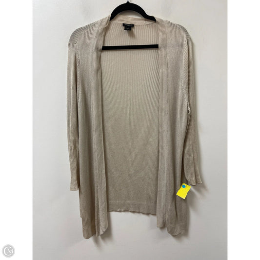 Sweater Cardigan By Ann Taylor In Cream, Size: L