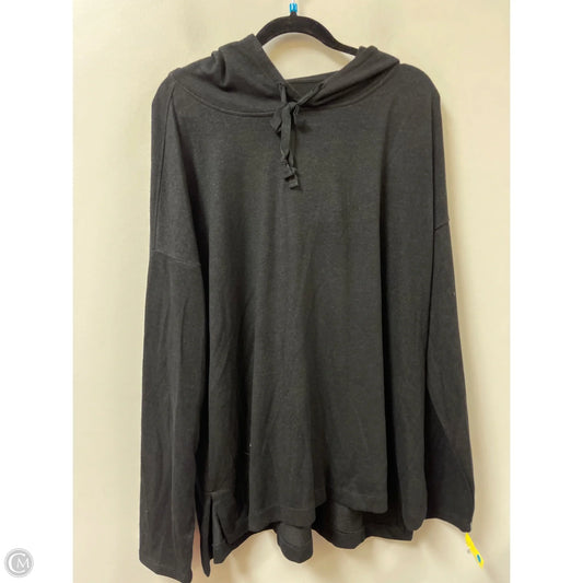 Sweatshirt Hoodie By Clothes Mentor In Black, Size: 1x