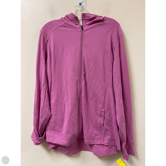 Athletic Jacket By Tek Gear In Purple, Size: 1x