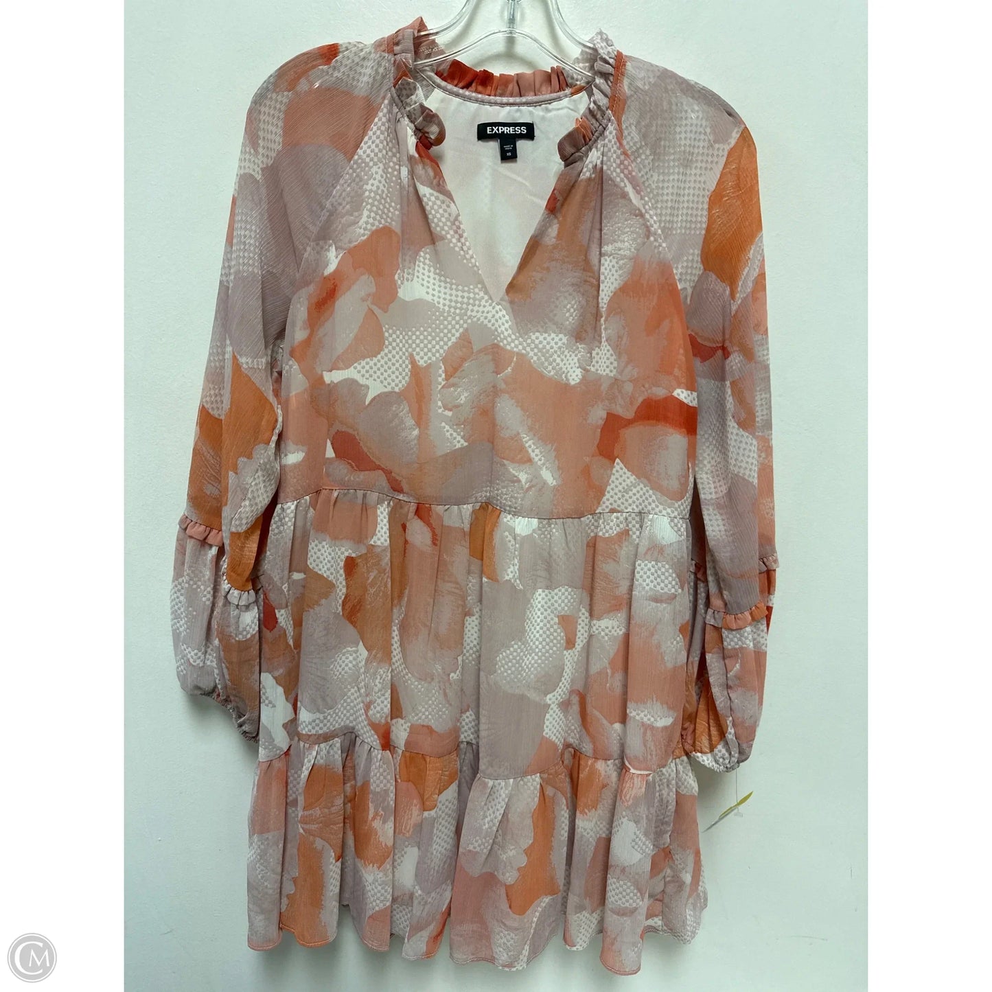 Dress Casual Short By Express In Orange, Size: Xs