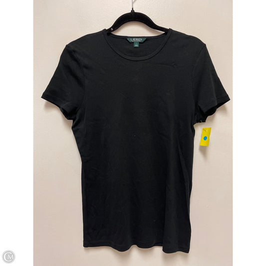 Top Short Sleeve By Lauren By Ralph Lauren In Black, Size: L