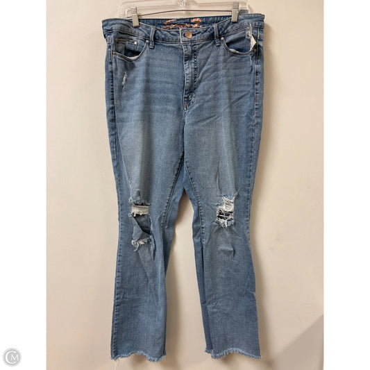 Jeans Flared By Seven 7 In Blue Denim, Size: 16