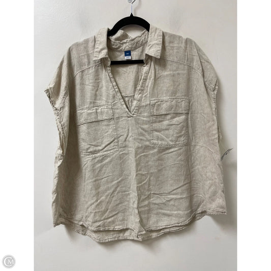 Top Short Sleeve By Old Navy In Cream, Size: 1x