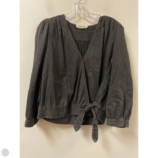 Top Long Sleeve By Madewell In Grey, Size: L
