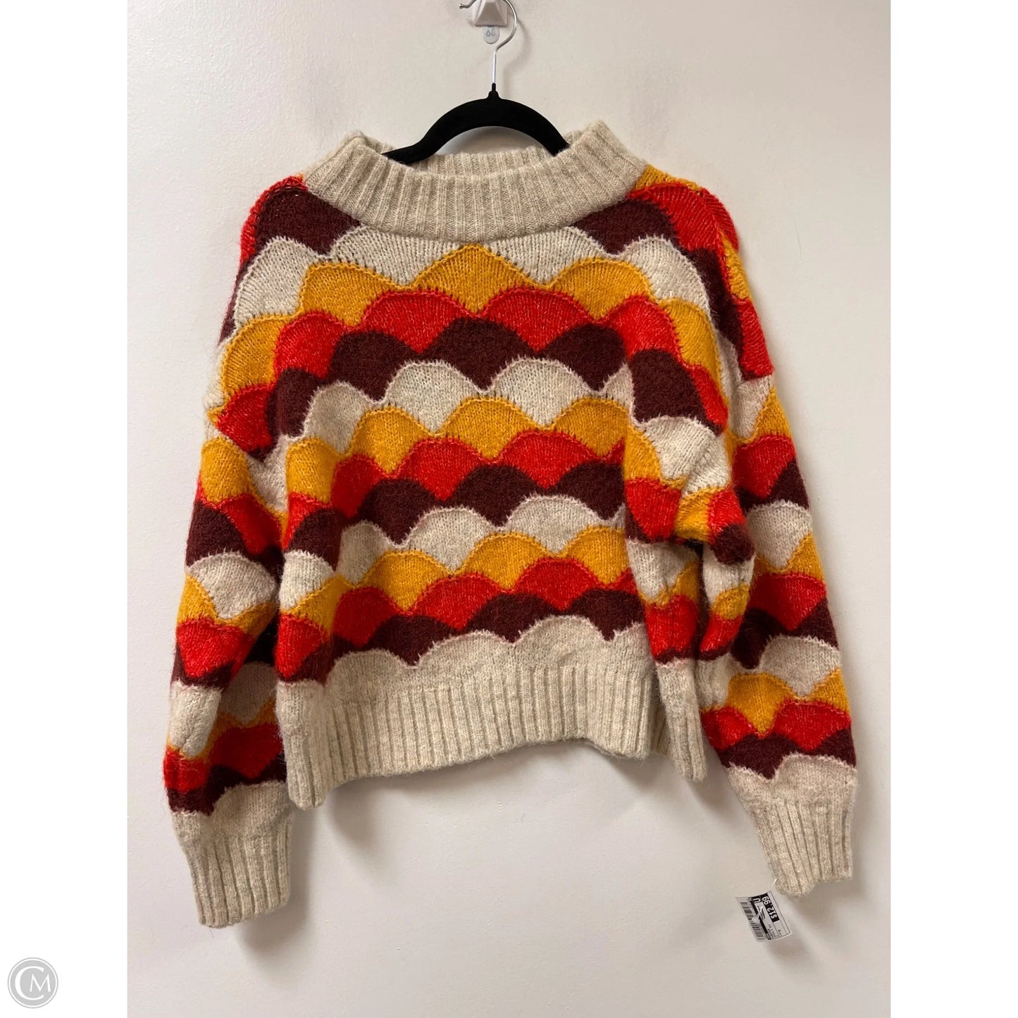 Sweater By Ana In Brown & Red, Size: M
