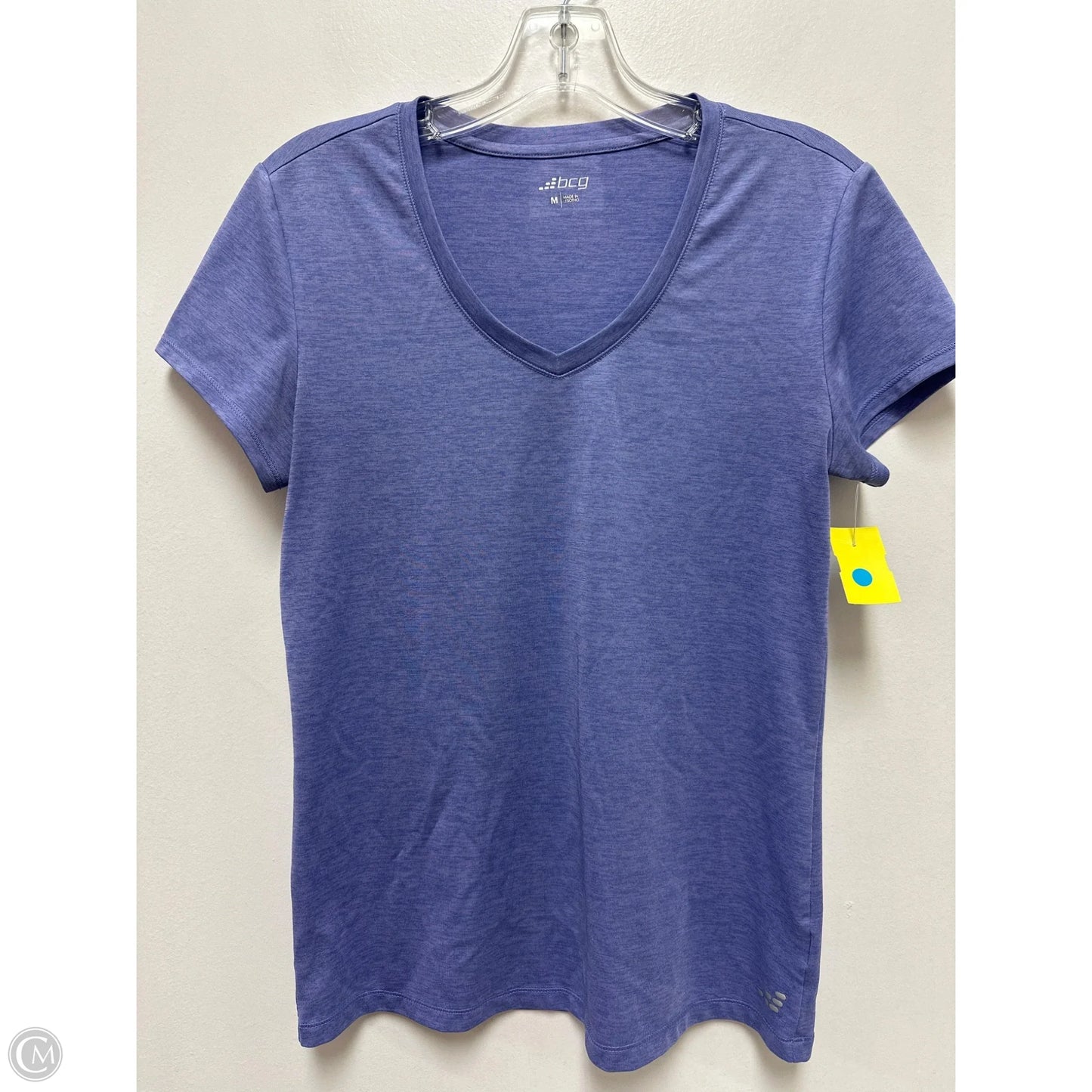 Athletic Top Short Sleeve By Bcg In Purple, Size: M