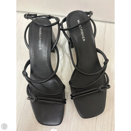 Sandals Heels Block By Marc Fisher In Black, Size: 7.5