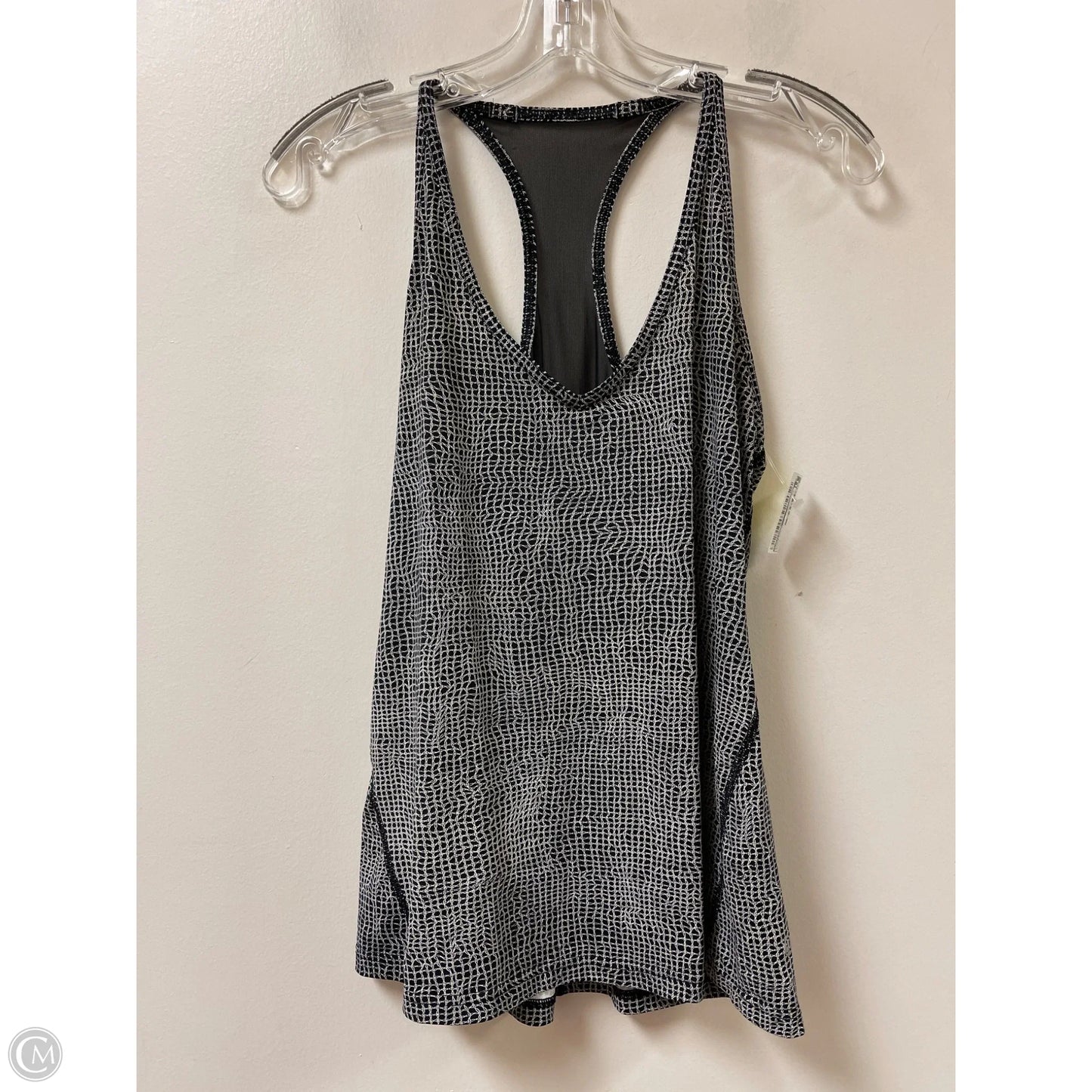 Athletic Tank Top By Lululemon In Black & White, Size: S