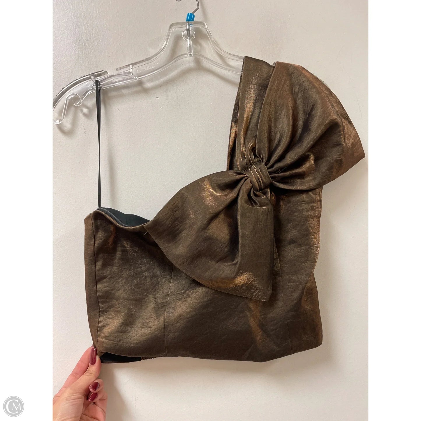 Top Sleeveless By Current Air In Gold, Size: S