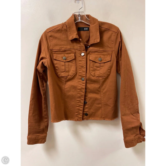 Jacket Denim By Kut In Brown Denim, Size: S