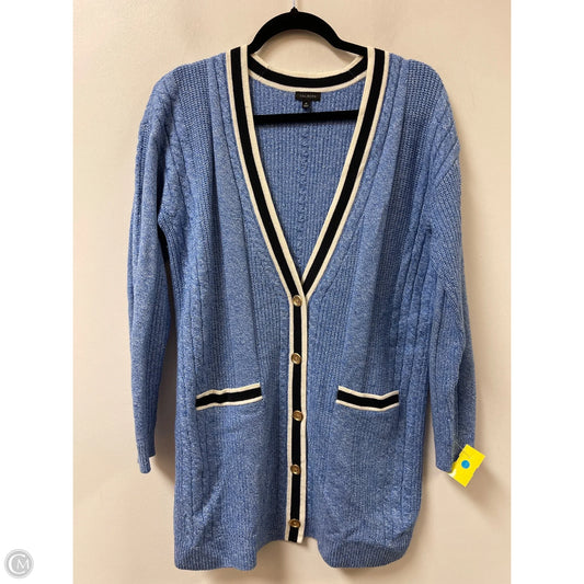 Sweater Cardigan By Talbots In Blue, Size: M