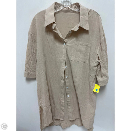 Tunic Short Sleeve By Shein In Cream, Size: L