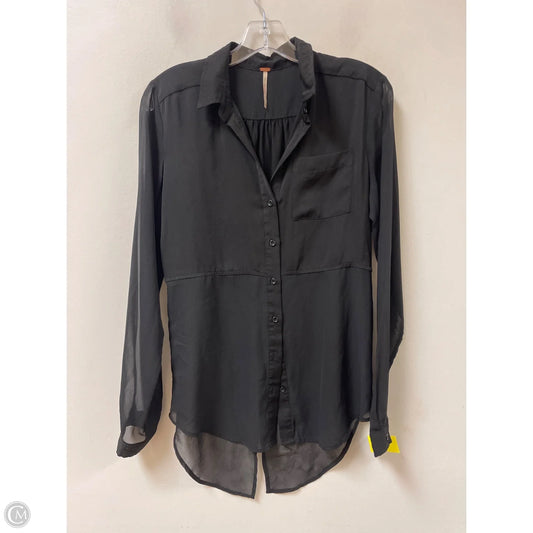 Blouse Long Sleeve By Free People In Black, Size: Xs