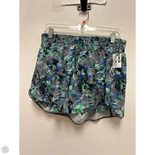 Athletic Shorts By Lululemon In Blue & Grey, Size: 12