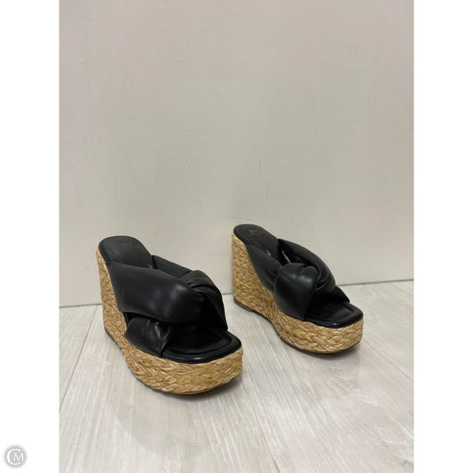 Sandals Heels Wedge By Marc Fisher In Black, Size: 8