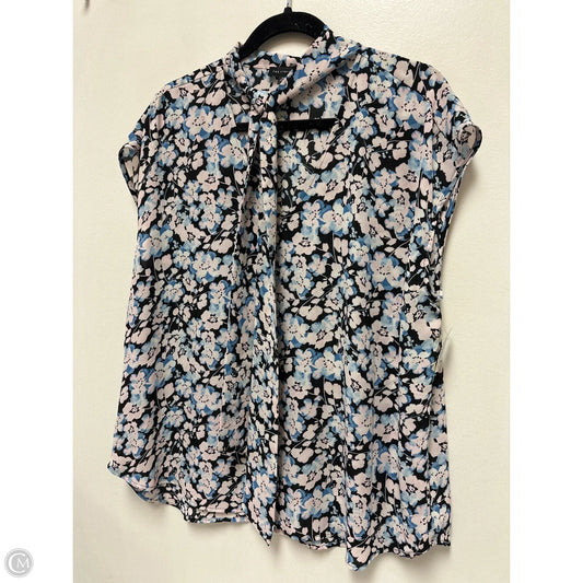 Top Short Sleeve By Limited In Black & Blue, Size: Xl