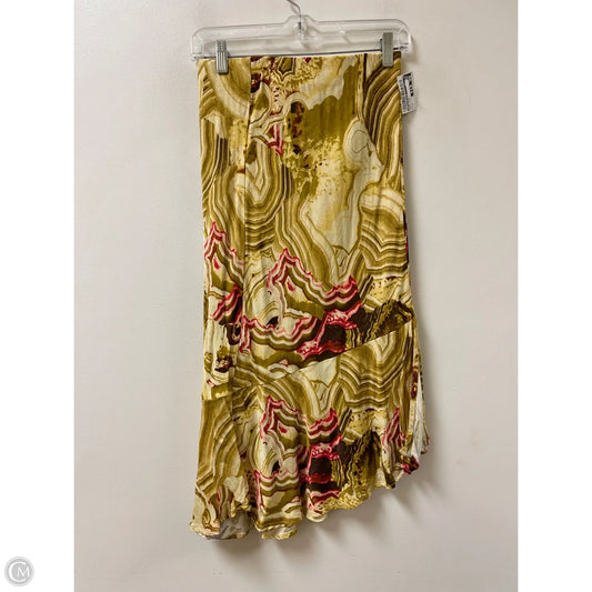 Skirt Midi By Anthropologie In Green & Pink, Size: 2