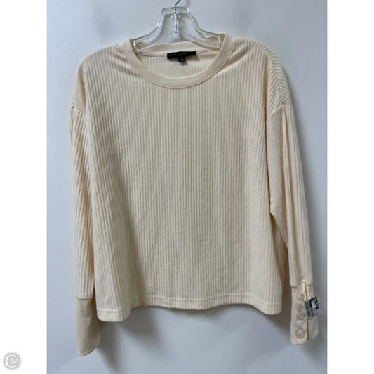 Top Long Sleeve By Jane And Delancey In Cream, Size: S