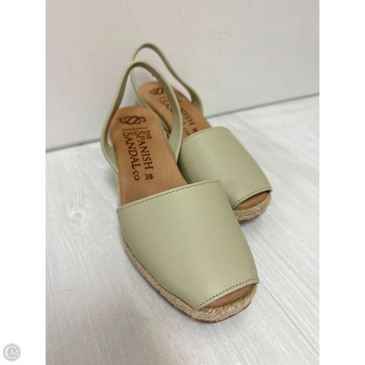 Sandals Heels Wedge By Clothes Mentor In Green, Size: 7.5