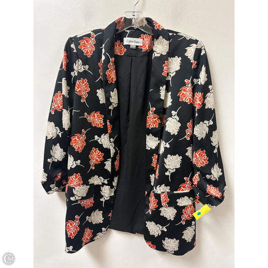 Blazer By Calvin Klein In Black & Orange, Size: L