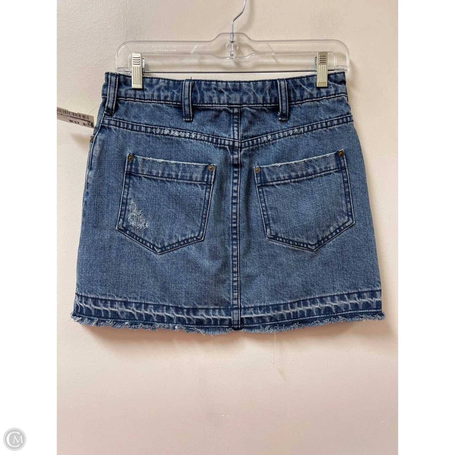 Skirt Mini & Short By Free People In Blue Denim, Size: 2