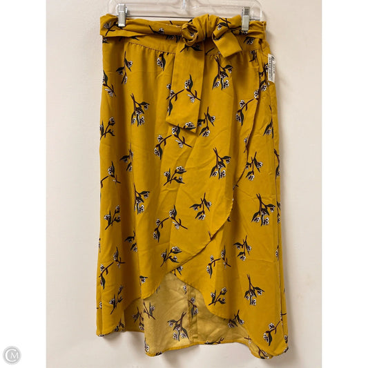 Skirt Midi By Loft In Yellow, Size: 6