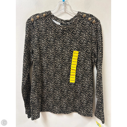 Top Long Sleeve By Rafaella In Animal Print, Size: M