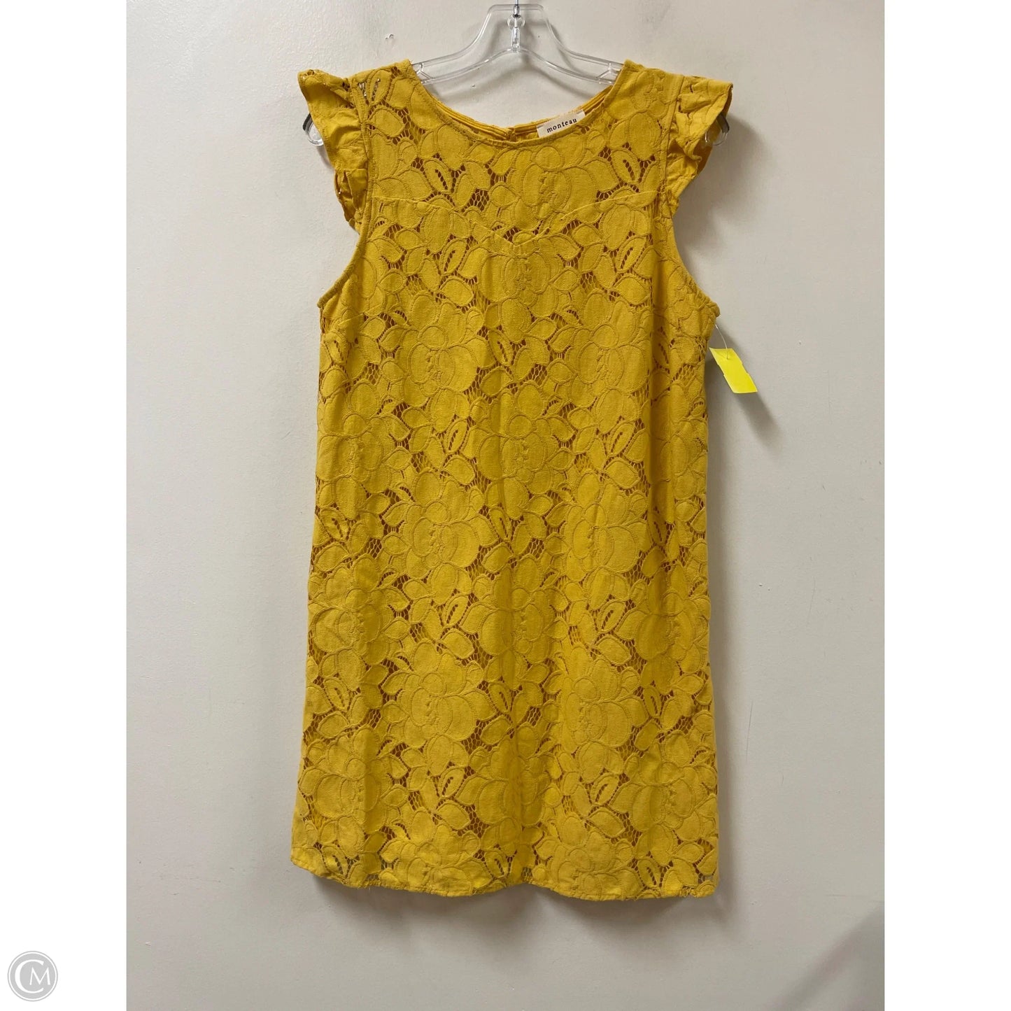 Dress Casual Short By Monteau In Yellow, Size: L