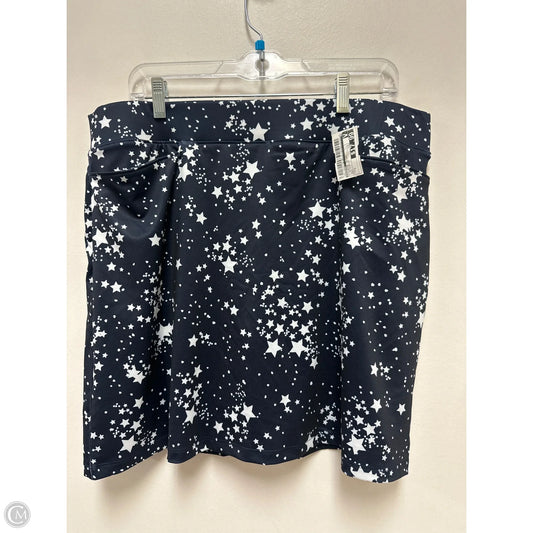 Athletic Skort By Chicos In Blue & White, Size: L