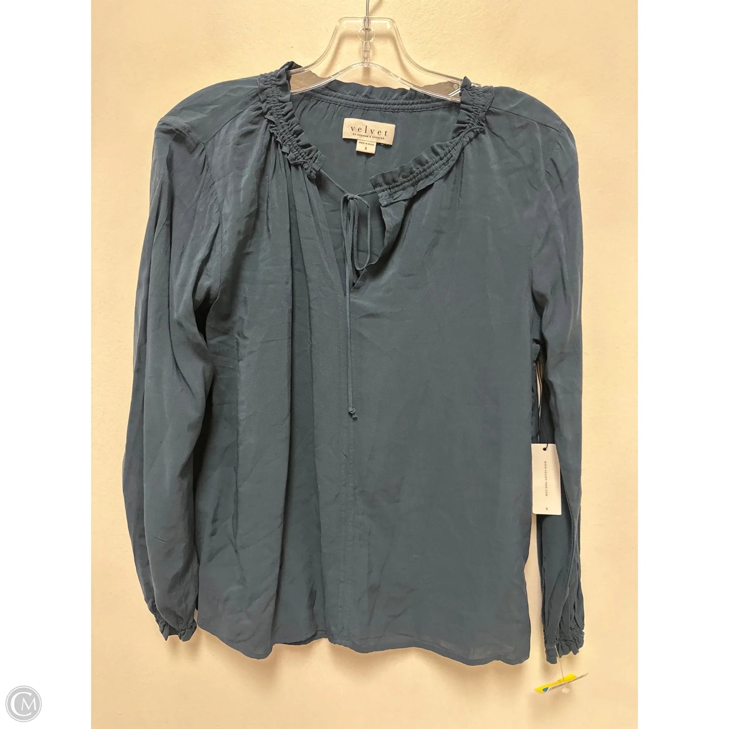 Top Long Sleeve By Velvet By Graham & Spencer In Blue, Size: S
